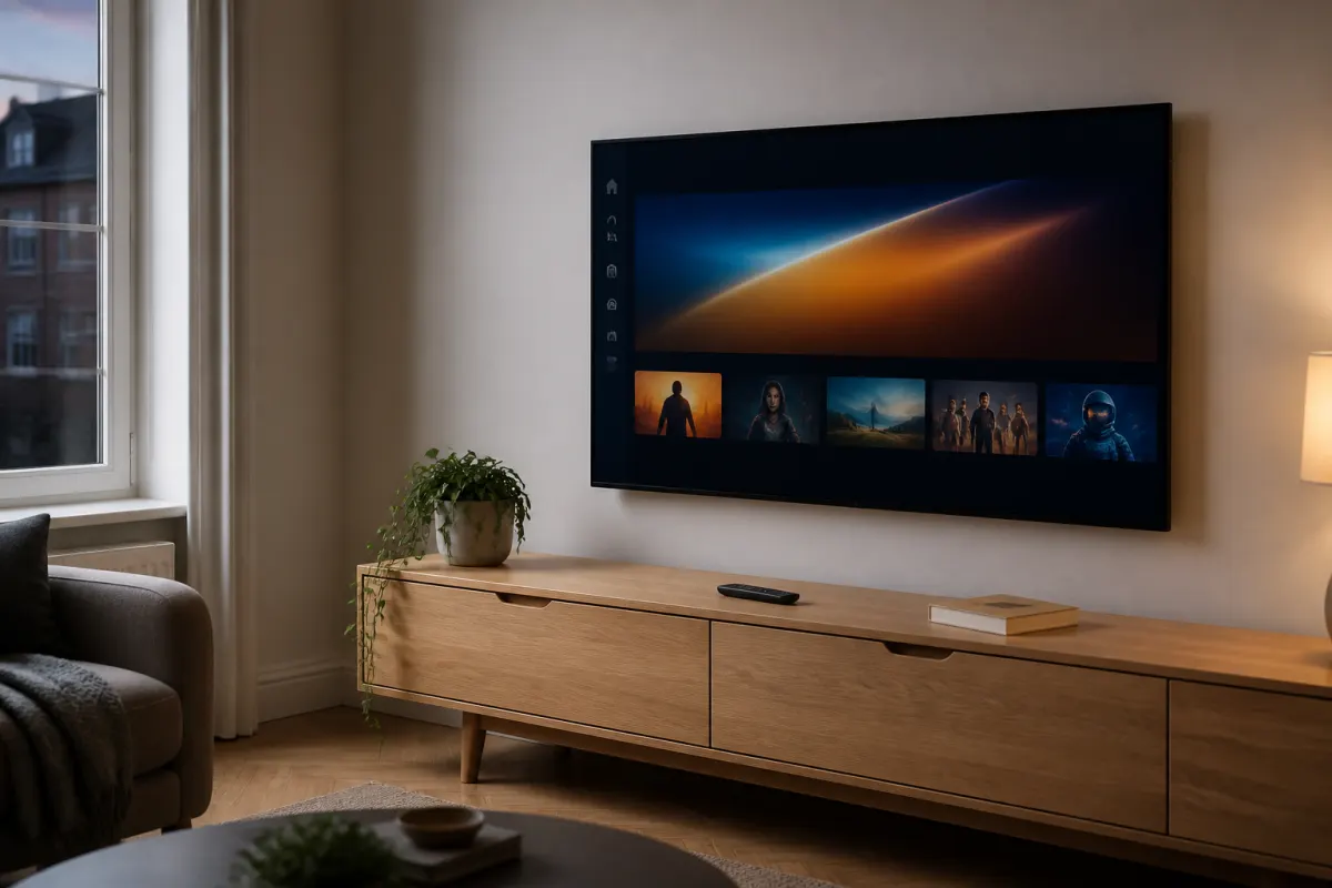 Living room TV ready for Titan IPTV setup